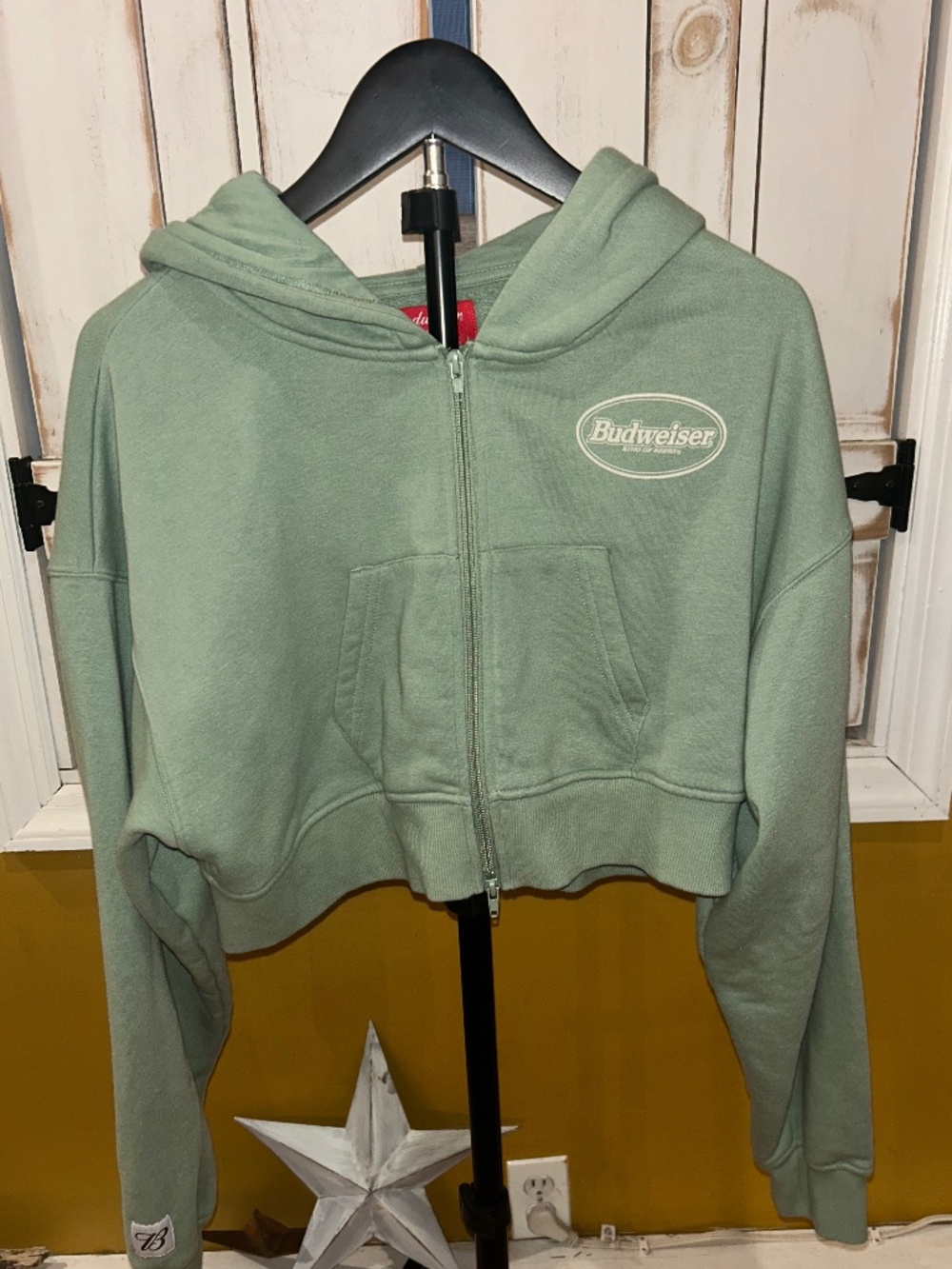 Rare Budweiser By PacSun Sage Stamp Zip Up Hoodie